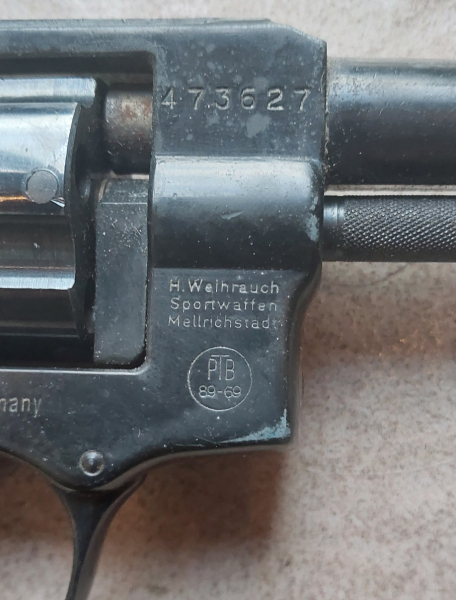 SRS Schreckschussrevolver, Arminius Weihrauch HW1G,Baujahr 74, PTB 89-69 – immagine 3