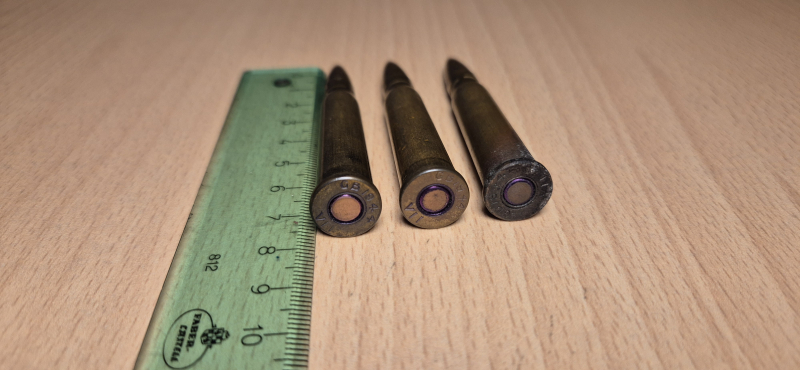 3 Stück .303 British Patronen aus dem Jahr 1944 von Greenwood & Batley (Leeds, UK) – Bild 2