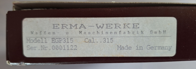 Erma EGP315 brüniert Kaliber .315 Knall – Bild 5
