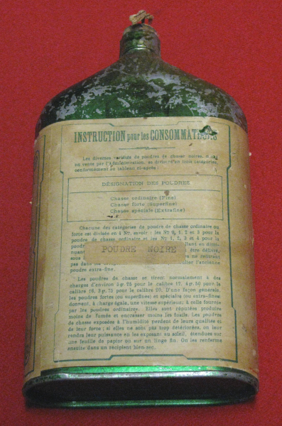 Aus Sammlung, sehr alte Pulverflasche aus Frankreich – billede 2