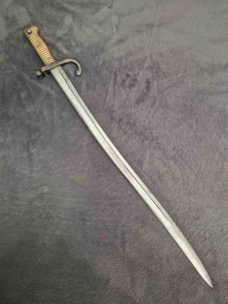 Chassepot M1866 Yatagan Beute Bajonett Truppenstempel – billede 2