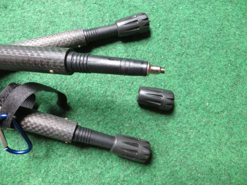 Dreibein Gewehr-Auflage aus Hochglanz-Carbon mit Spiks und Gummikappe – Bild 5