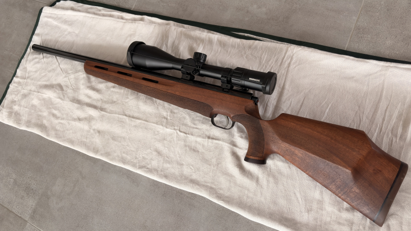 Weihrauch HW 66 / Jagdmatch Büchse / Matchabzug / .222 Rem. / Aufschubmontage / Minox ZX5 3-15x56 – Bild 2