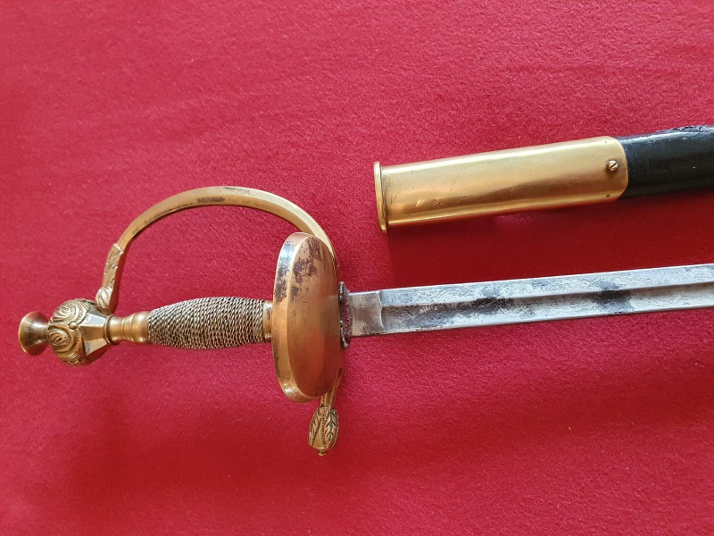 Orig. Preuß. Infanterie Offiziers Degen IOD alter Art mit Scheide Hersteller Eickhorn – Bild 4