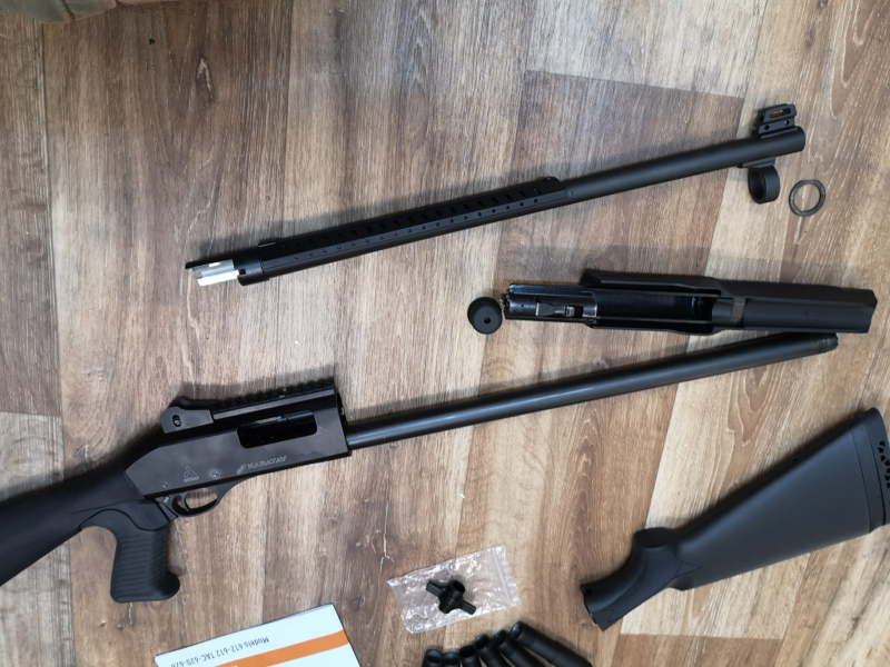Akkar Taratay TK-355 7+1 Schuss, Garantie, 12/76 LL20" schwarz Vorderschaftrepetierflinte/Pumpgun – Bild 3
