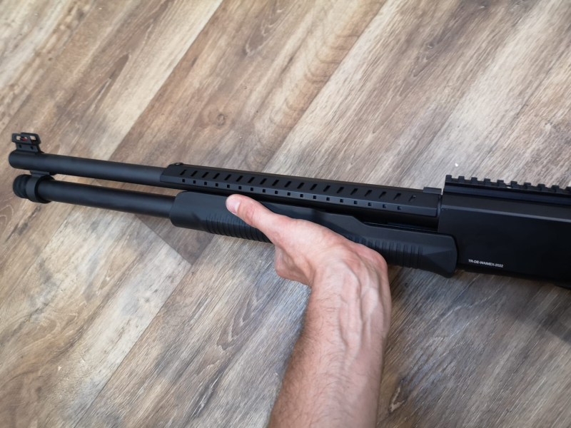 Akkar Taratay TK-355 7+1 Schuss, Garantie, 12/76 LL20" schwarz Vorderschaftrepetierflinte/Pumpgun – Bild 5
