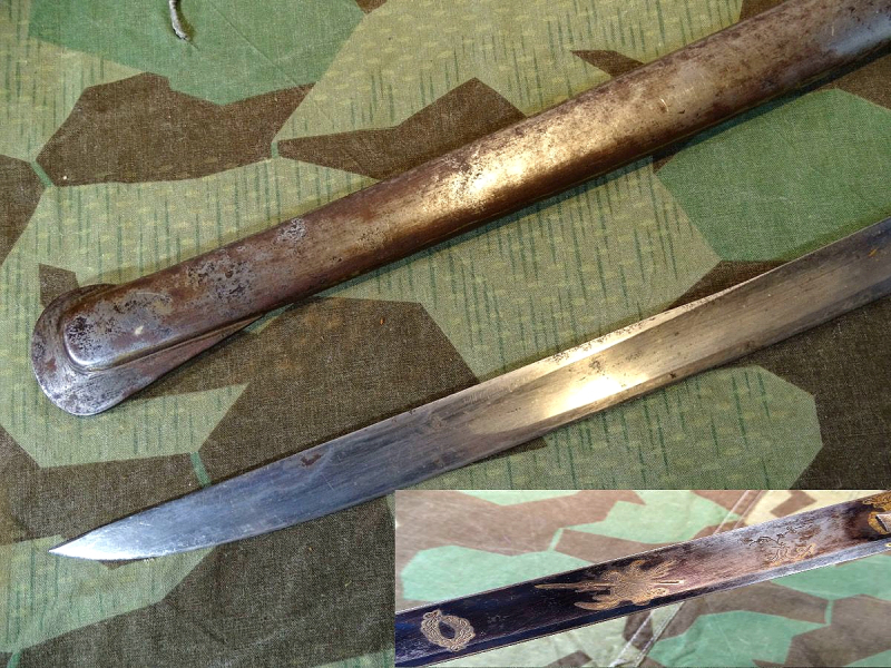 Historischer, Altpreussischer Husarensäbel, Solinger Klinge mit vergoldeter Gravur, M 1721? – Bild 4