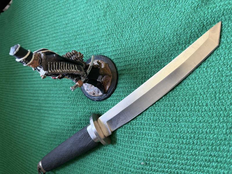 Herbertz Gürtelmesser Tantoklinge Dolch Tanto mit Edelstahlknauf und Gummigriff – Bild 2