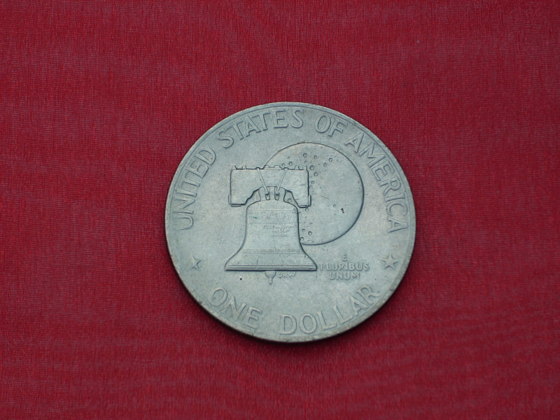 USA 1 Dollar Eisenhower zur 200 Jahrfeier Verfassung 1976 - Typ V.II. ohne Münzzeichen, CuNi – Bild 2