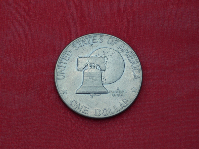 USA 1 Dollar Eisenhower zur 200 Jahrfeier Verfassung 1976 - Typ V.II. Münzzeichen "D" Denver,, CuNi – Bild 2
