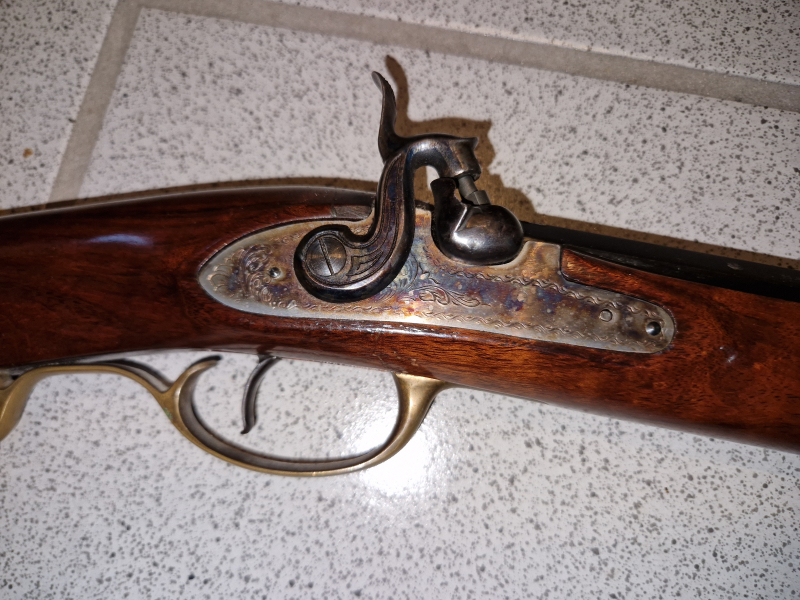 Vorderladergewehr, Perkussion, Kentucky Rifle Cal. 45, "Kentackian" Made in Italy, ca. 130 cm – billede 3