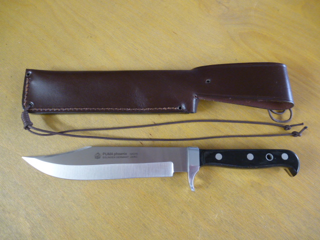 Puma Messer - Phoenix - Nr. 12 6376 - Griffschalen aus Pakkaholz - Lederscheide in OVP - Bowie – Bild 3