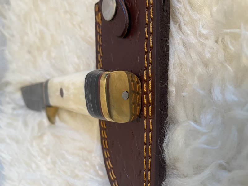 Jagdmesser Damast mit toller Lederscheide – slika 3