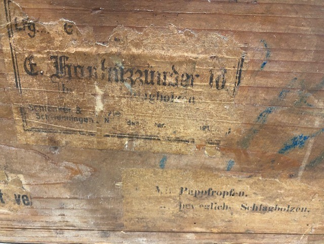 Infantrie Munition Mine Zünder Kiste WK1 No MG08 G98 K98 – Bild 2