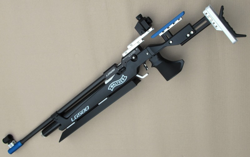 PRESSLUFTGEWEHR WALTHER LG500 BLACKTEC - NEU - MIT AUFLAGEPLATTE UND VISIER-RÜCKVERLAGERUNG – Bild 2