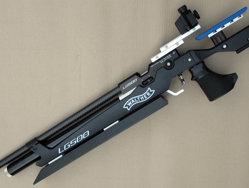 PRESSLUFTGEWEHR WALTHER LG500 BLACKTEC - NEU - MIT AUFLAGEPLATTE UND VISIER-RÜCKVERLAGERUNG – Bild 4