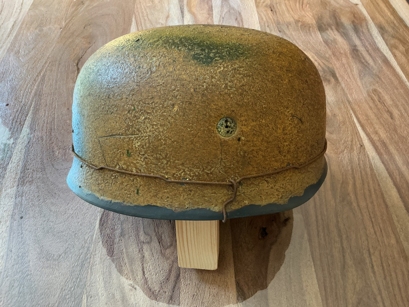 Deutscher Fallschirmjäger-Helm M38 in Camo Rauhtarn – Bild 2