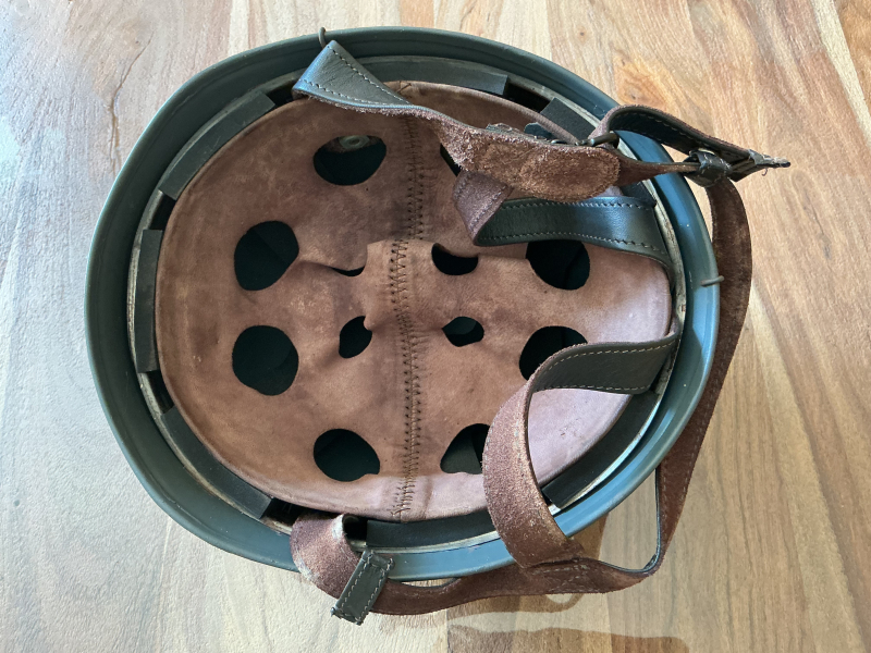 Deutscher Fallschirmjäger-Helm M38 in Camo Rauhtarn – Bild 5