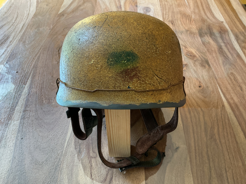Deutscher Fallschirmjäger-Helm M38 in Camo Rauhtarn – Bild 3