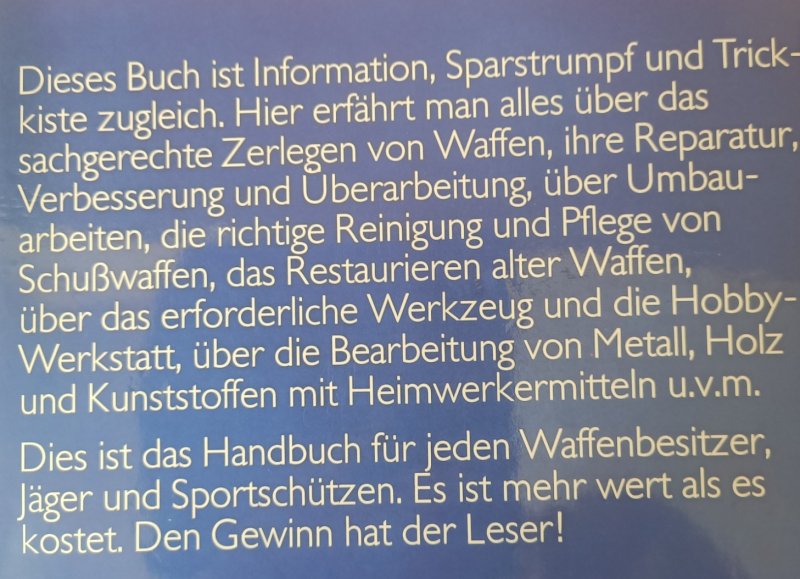 Schusswaffen-Werkbuch für Waffenfreunde: Reparieren, Restaurieren und Frisieren – Bild 2
