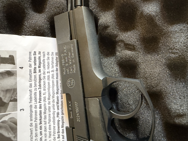 Gas+Sig Pist. Walther P88 9mm PAK -Neu- Mit Munition – Bild 3