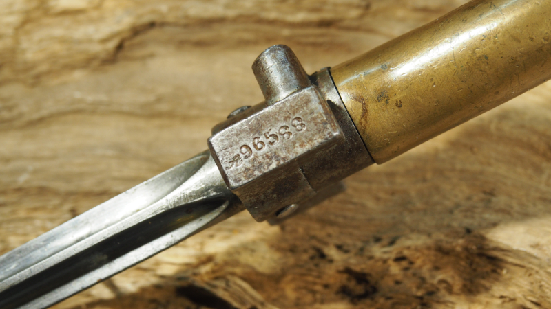 Sammlerstück ! Bajonett M1886/15 kurz, 2.Serie für das französische Lebel-Gewehr M1866, TOP ! – Bild 5
