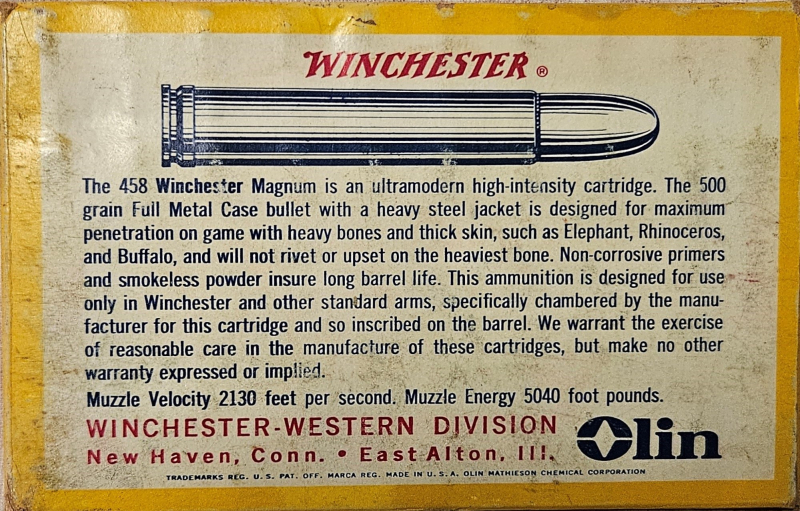 20 Schuß .458 Winchester Magnum 500Gr – immagine 2