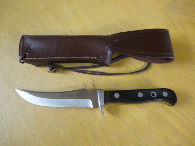Puma Messer - Skinner - Nr. 12 6393 - Griffschalen aus Pakkaholz - Lederscheide in OVP - Jagdmesser – Bild 3
