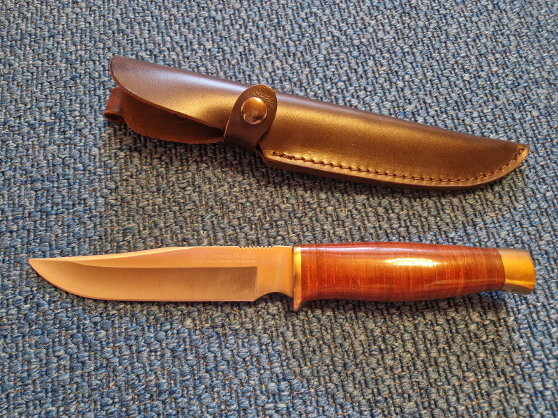 Unbenutztes Linder Bowie Knife, Klingenlänge ca. 15 cm. inkl. Tasche, 440A INOX – Bild 2