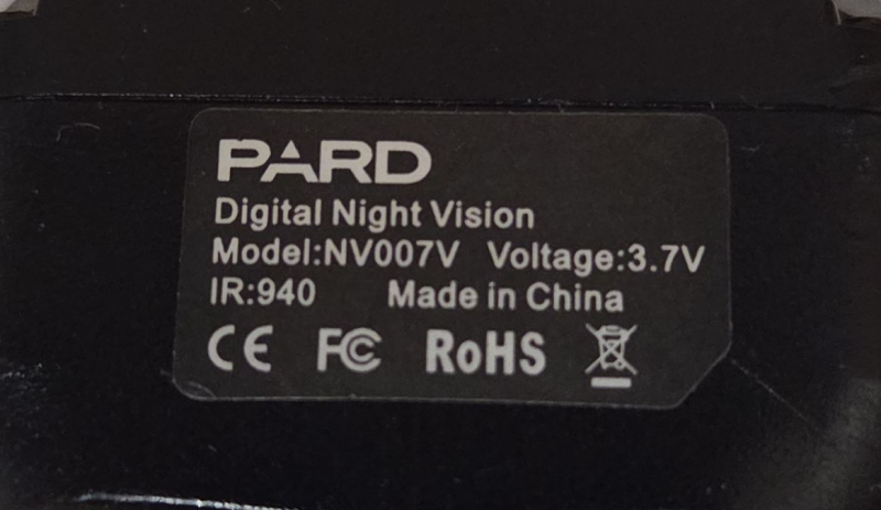 Pard NV007V (IR: 940 nm) mit Adapter, Akku und Micro-SD Karte – снимка 2