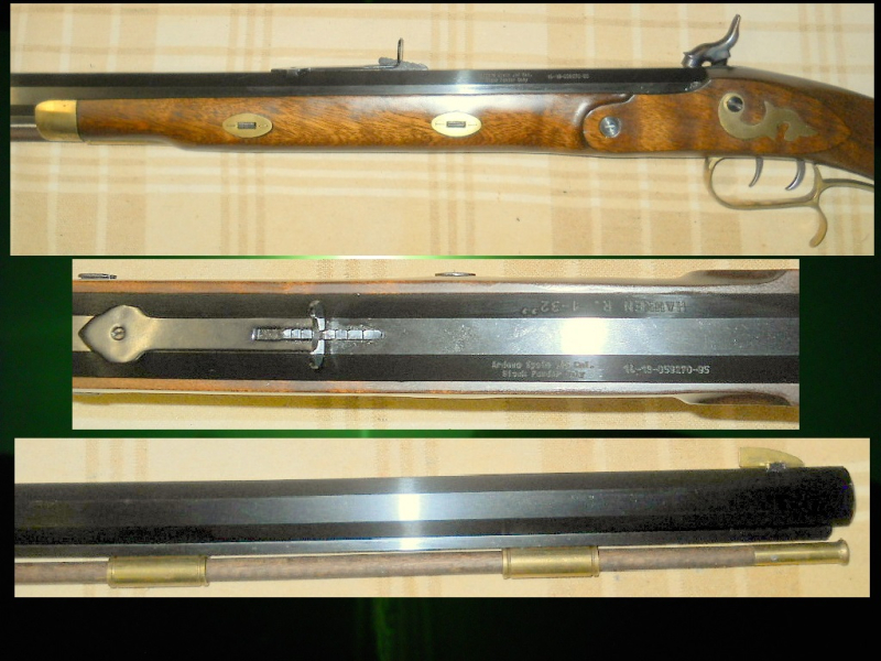 === schwere .45-er Vorderladergewehr Perkussionsbüchse (US-Type Hawken/Plainsrifle) Ardesa/Spanien = – immagine 3