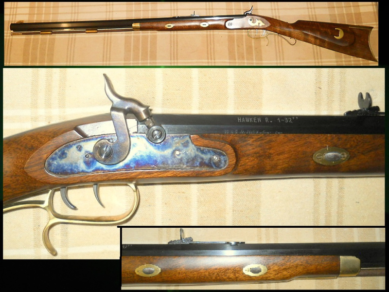 === schwere .45-er Vorderladergewehr Perkussionsbüchse (US-Type Hawken/Plainsrifle) Ardesa/Spanien = – immagine 2