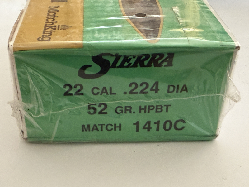 1 x 500 Stück (eingeschw.!) + 75 geöffnet 22 Cal .224 DIA 52 Gr. HPBT zum Wiederladen aus Erbschaft – immagine 4