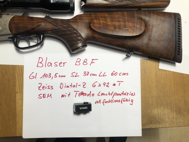 Blaser BBF 7x65R 12/70 mit Zeiss und Tornado Leuchtpunkt – Bild 3