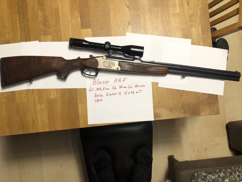 Blaser BBF 7x65R 12/70 mit Zeiss und Tornado Leuchtpunkt – Bild 2
