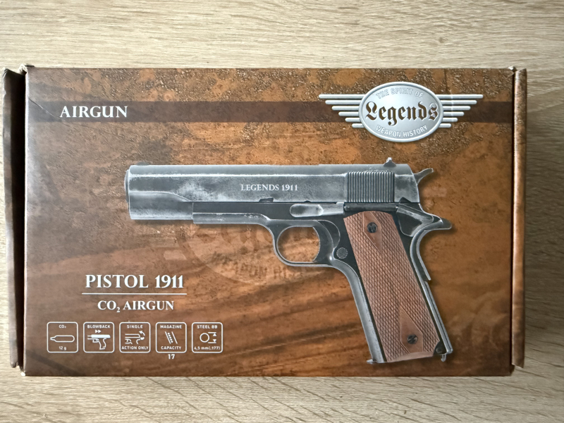 Legends Colt Government 1911 im Antikfinish - 1. WK !!! 4,5mm BB Blowback Neu und OVP – Bild 5