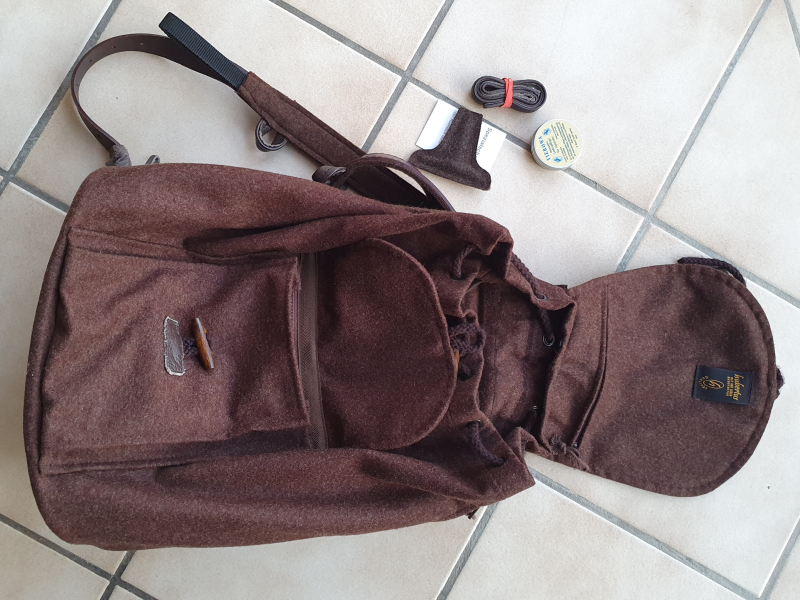 Hubertus Loden Rucksack "Schmalhoch" braun 20 L wie neu – Bild 2