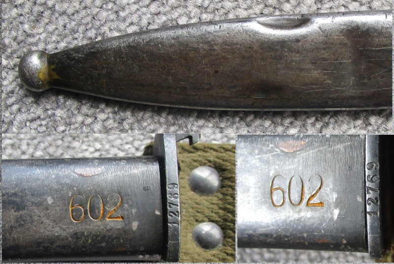 Norwegisches Krag Jörgensen Bajonett Seitengewehr M.1894 Wehrmacht Kongsberg mit Koppelschuh frühes – Bild 5