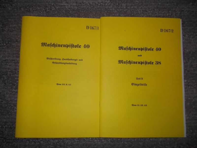Dienstvorschrifft Beschreibung & Einzelteile der deutschen MP38 & MP40 – Bild 1