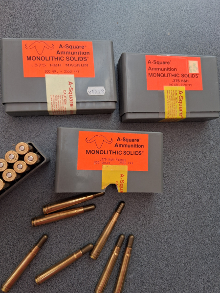 Eine Packung, 20 Patronen A-Square im Kaliber .375 H&H Magnum – Bild 1
