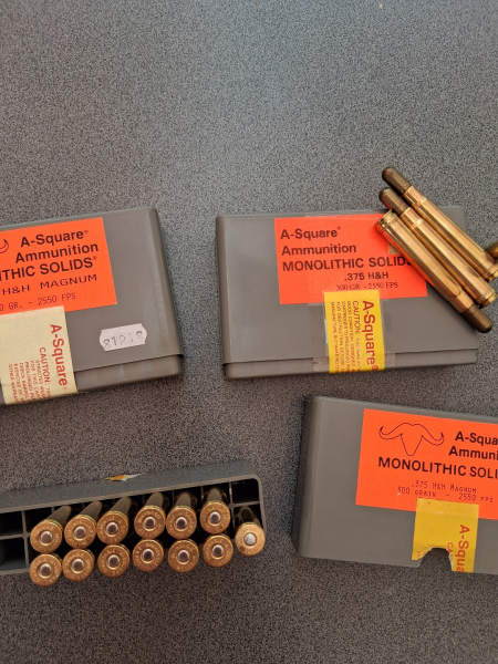 Eine Packung, 20 Patronen A-Square im Kaliber .375 H&H Magnum – Bild 2