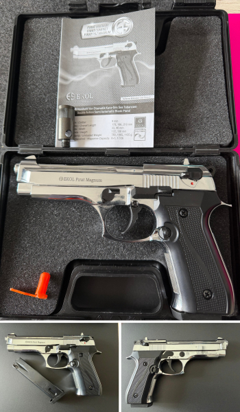 EKOL Firat Magnum Chrom 9mm P.A.K. PTB 1112 - Vollständig im Koffer - unbeschossen - wie neu – Bild 2