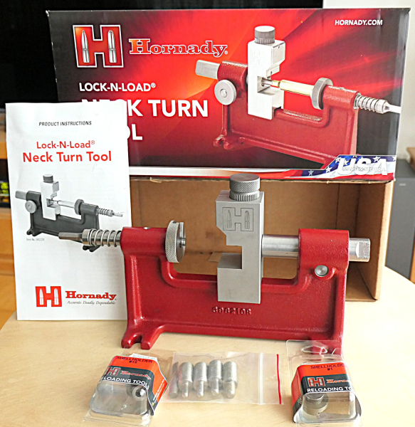 Hornady LOCK-N-LOAD Hülsenhals Abdreh-Werkzeug, wie neu, 2 Hülsenhalter, Neck Turn Tool ############ – Bild 1