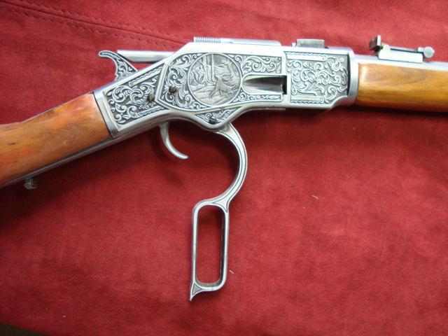 Winchester Mod. 1873 und Colt Revolver Deko – Bild 3