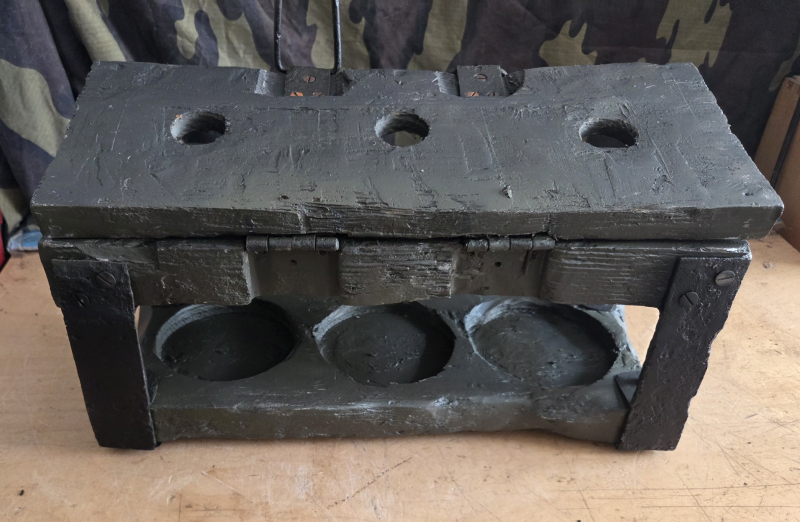 Deutsche Holzkiste für die S-Mine 35(Bombe Bodenfund Granate) – Bild 4