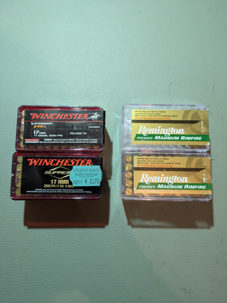 Konvolut .17 HMR – 128 Schuss Remington AccuTip-V & Winchester Varmint HV – Bild 1