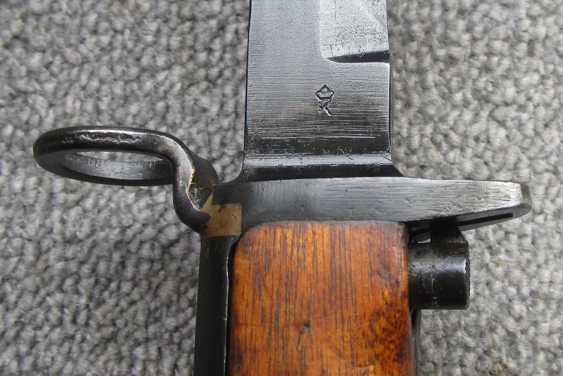 Norwegisches Krag Jörgensen Bajonett Seitengewehr M.1894 mit WaA-Abnahme Koppelschuh Wehrmacht Kongs – Bild 4