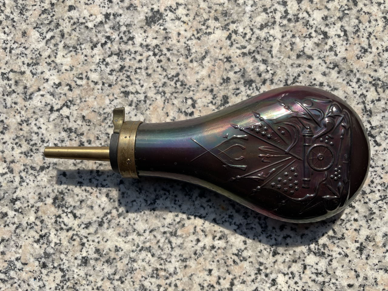 Pulverflasche Blech Pedersoli – Bild 1