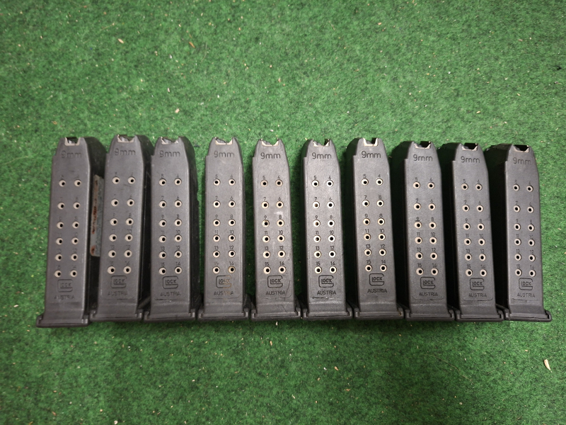 10x Originale Glock Magazine 15 Schuss 9mm – billede 1
