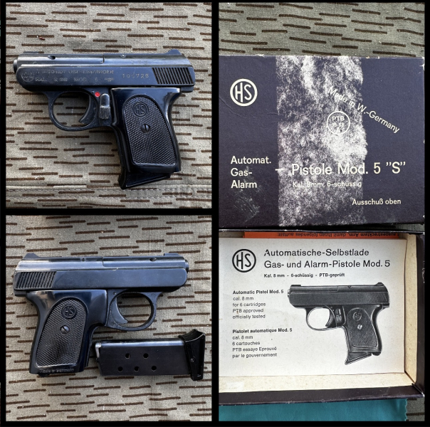 Schreckschuss Pistole HS Modell 5 S 8mm OVP – Bild 1